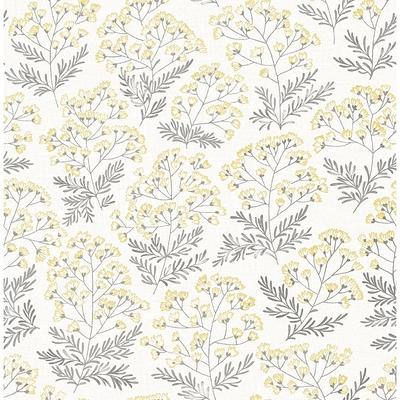 A-Street Prints Floret Yellow Floral Paper Strippable Roll (Covers 56.4 sq.  ft.) 2861-25715 - The Home Depot