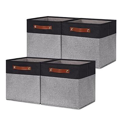 HNZIGE Fabric Storage Cubes 12x12 Cube Storage Bins, Set of 4, Decorative  Cube