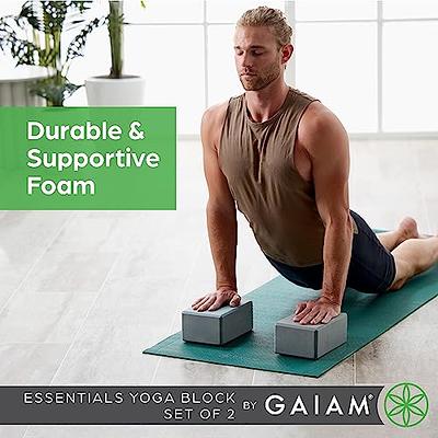 Gaiam Yoga Block - Supportive Latex-Free Eva Foam - Soft Non-Slip Surface  With Beveled Edges For Yoga, Pilates, Meditation - Yoga Accessories For