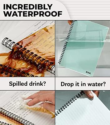 GAK. Spring Notebook Waterproof Notebook I Durable Notebook Paper I Waterproof Stone Paper Spring Notebook I Eco-Friendly Mineral Stone Paper Notebook