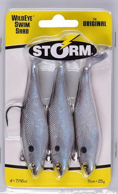 Storm WildEye Swim Shad 4 Fishing Lure 7/16oz Natural Shad 3pcs - Yahoo  Shopping