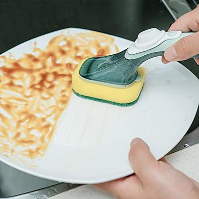 Soap Dispensing Dish Brush Storage Set