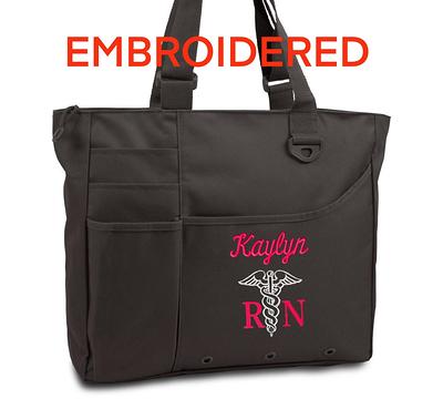 Nurse Tote Personalized, Zippered Caddy Organizer Bag, Gifts