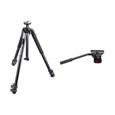 Manfrotto 502AH Video Head & MT055XPRO3 Aluminum MVK502055XPRO3