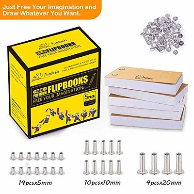 240 Sheets Flipbook Animation Paper -Flippable Paper and Binding Screws