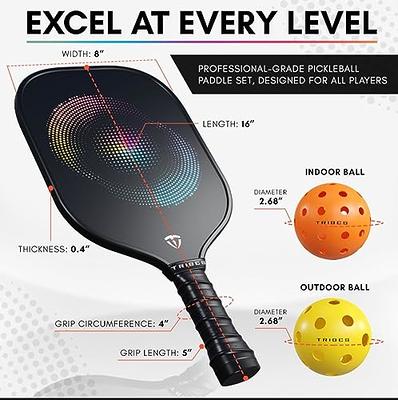 Pickleball Paddles Set of 4, 7.5oz Fiberglass Honeycomb Core Pickleball  Racket with Outdoor/Indoor Ball, Portable Shoulder Bag, Paddle Grip and  Tape, Pickleball Gifts for Family, Kids and Beginner - Yahoo Shopping