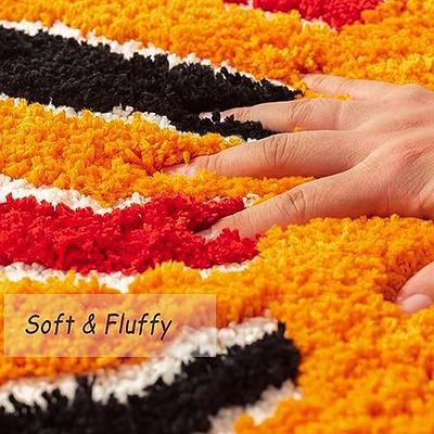 Funny Tufted Microfiber Bath Rug, Extra Large Bath Mat, Non-Slip