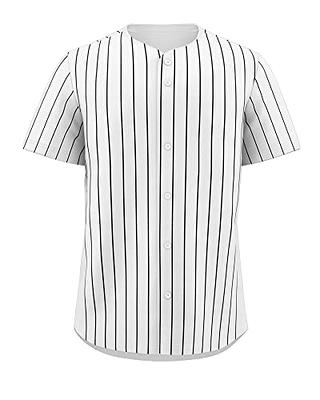  Freecustom Plain Mens Baseball Jersey Button Down Shirts Short  Sleeve Hip Hop Sports Uniform Plus Size : Clothing, Shoes & Jewelry