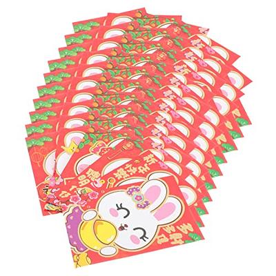 6pcs 2023 Chinese Red Envelopes 2023 Chinese New Year Rabbit Year Small Red  Envelope Cute Rabbit Hongbao Lucky Money Envelopes