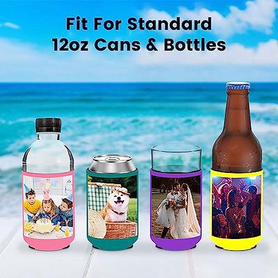 Custom Can Sleeve Beer Coolers Bulk Personalized Can Cooler With Photo Logo  Customized Insulated Beverage Bottle Holder for Party Weddings Fishing