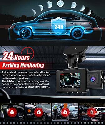 Front and Inside Dash Camera, LAMONKE 4K/2160P Car Camera, Dashcam with WiFi,  GPS, Smart APP Control, IR Night Vision Dashcam, 24/7 Recording Parking Mode,  G-Sensor, WDR, up to 256GB SD Support. 