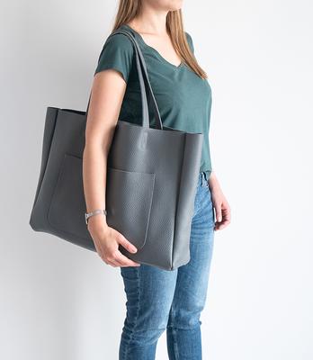 Oversized Purse Large Black Leather Tote Big Shoulder Bag 