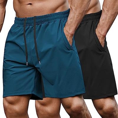 COOFANDY Men's 2 Pack Workout Shorts Quick Dry 2 in 1 Running Shorts Gym  Training Athletic Jogger with Phone Pocket at  Men's Clothing store