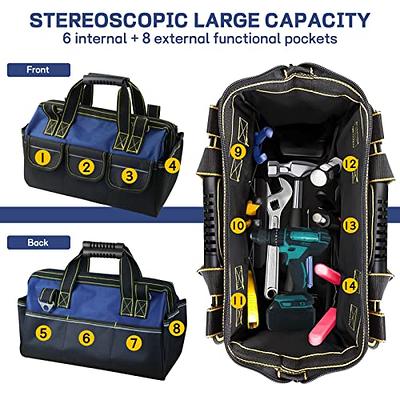Wessleco Tool Roll,Rolling Tool Bag with 2 Detachable Pouches