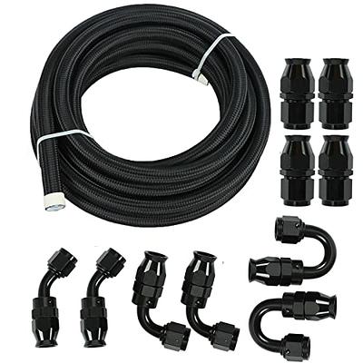 EVIL ENERGY 6AN Nylon Braided CPE Fuel Hose 10FT Bundle with 6AN Swivel Hose  End Fitting 90 Degree 2PCS - Yahoo Shopping