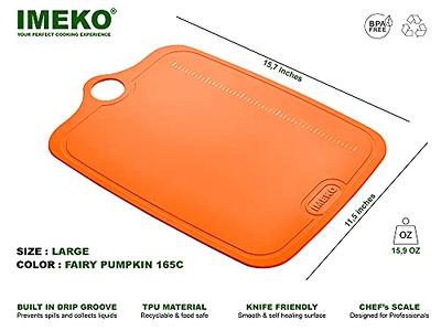 IMEKO TPU Cutting Board, Bpa Free,Knife Friendly,Flexible,Dishwasher  Friendly, Space Saving, Ergonomic Design, Chopping