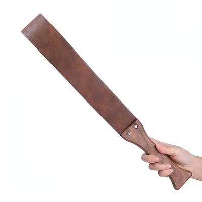 PU Leather-Leather Paddle With Anti-Slip Wooden Handle, Riding Crop For  Horses