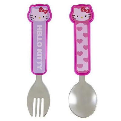 Toddler Utensils with Travel Case, Baby Spoon and Fork Set for Self-Feeding  Learning Bendable Handle Silverware for Kid Children (2 Set, Purple&Pink)