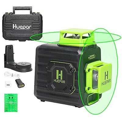 Laser Level 3D & 3 x 360°, Line Laser Green POPOMAN, USB Rechargeable, Self  Leve