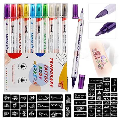Vanli's Temporary Tattoo Markers - Skin-Safe Markers - Washable Markers -  Fak