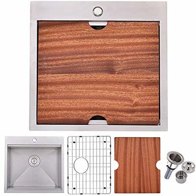 Topmount Workstation 21x20 Single Basin Sink