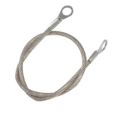 Stainless Steel Wire Rope Cable Slings Lanyard With Double Snap Hooks