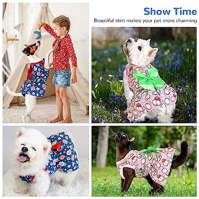 HRTTSY 2 Pack Small Dog Dress Soft Cotton Summer Dog Clothes Girl Funny  Floral Avocado Puppy Princess Dress Cute Bowknot Dog Dresses Chihuahua  Yorkie Pugs Outfits Cat Birthday Apparels(Blue/Pink,L) - Yahoo Shopping