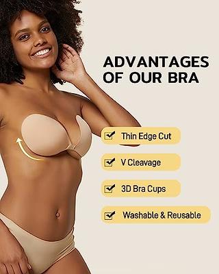 Invisible Bra Push Up Sticky Bra Backless Strapless Bra Adhesive Bra  Reusable Nipple Covers For Women (Color : Skin, Size : A) : :  Clothing, Shoes & Accessories