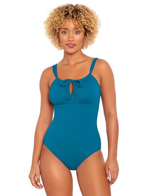 Time and Tru Women's and Plus V Wire One Piece Swimsuit, Sizes XS-3X 