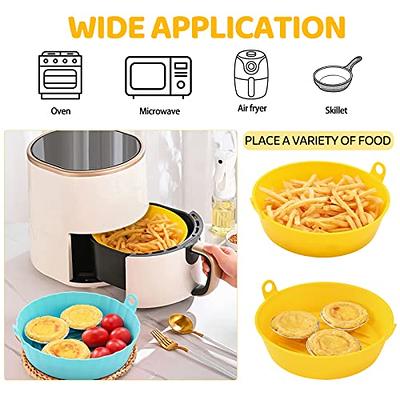 2-Pack Air Fryer Silicone Liners, 7.5Inch 3 to 5 QT round Air Fryer  Silicone Pot