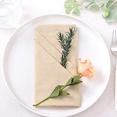 Ruvanti Cloth Napkins Set of 12 Cotton 100%, 18x18 Inches Napkins Cloth Washable, Soft, Absorbent. Cotton Napkins for Parties, Christmas, Thanksgiving