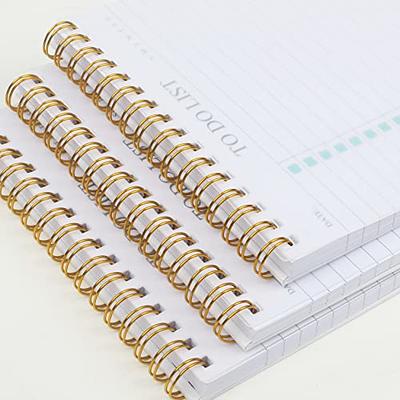 2 Pack Meeting Notebooks for Work, Spiral-Bound Daily Planner for