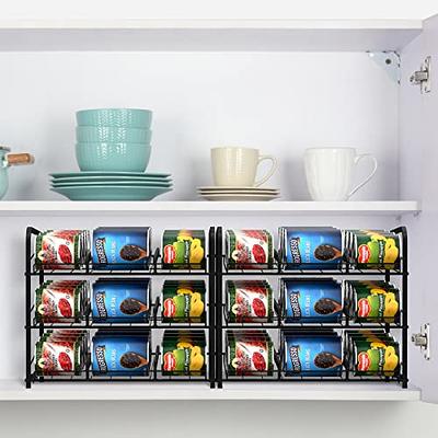 MOOACE Can Rack Organizer, 2 in 1 Can Storage Dispenser for 72 Cans, Can  Organizer for Pantry Kitchen Cabinet, White - Yahoo Shopping