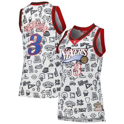 Men's Mitchell & Ness Allen Iverson Red Philadelphia 76ers Hardwood  Classics Lunar New Year Swingman Jersey