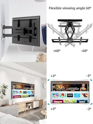 TV Wall Mount for Most 22-50 Inch Tvs, Articulating Arms Swivel and Tilt  Full Motion TV Mount, Wall Mount TV Brackets Max VESA 300X300, Single Stud  Perfect Center Design, Holds up to