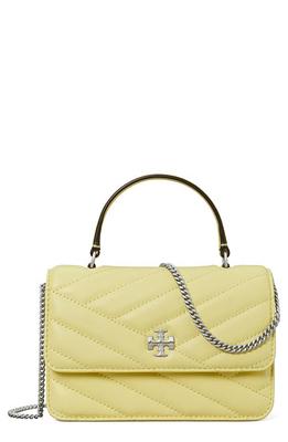 Tory Burch Kira Chevron Powder Coated Small Convertible Shoulder Bag in  Yellow