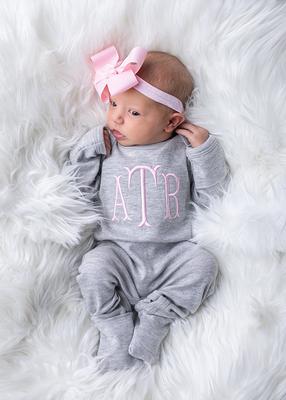 Newborn Girl Coming Home Outfit Newborn Girl Clothes Personalized Baby Girl  Gift Personalized Baby Girl Outfit Baby Girl Sleeper Preemie 