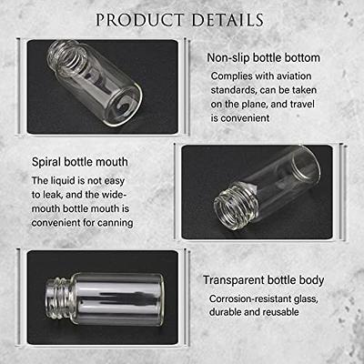 JIUWU Clear Glass Bottles Vial Liquid Sampling Sample Glass