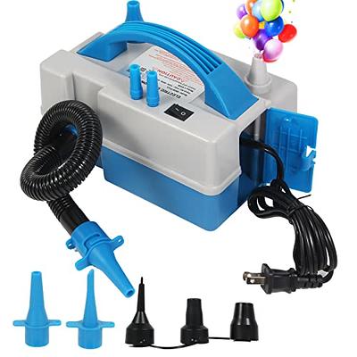 Balloon inflator, plug-in double inflate nozzle pneumatic electric pump, 3  seconds fast inflator