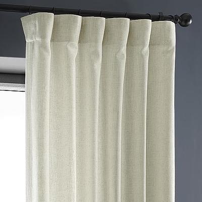 HPD Half Price Drapes Semi Sheer Faux Linen Curtains for Bedroom