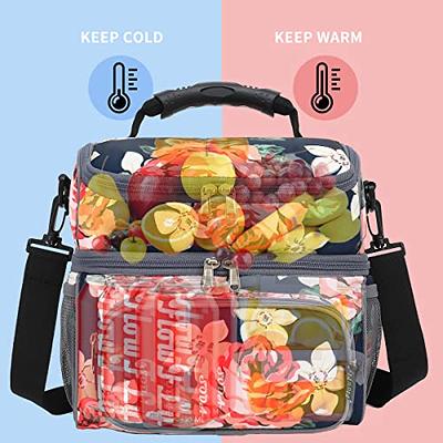 Lunch Bag Cooler Bag Women Tote Bag Insulated Lunch Box Water-resistant Thermal  Lunch Bag Soft Liner Lunch Bags for women /Picnic/Boating/Beach/Fishing/Work  (Black) 