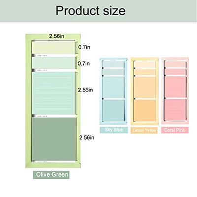 480 Sheets Pastel Sticky Notes,Green Sticky Notes Set,Sticky Notes Bundle  Set,Self-Stick Index Tabs,Green Office Supplies,Contains Blank, Lined,  Strip