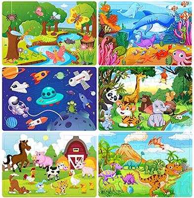 4 Puzzles*30 Piece) Puzzles for Kids Ages 4-8, Wooden Jigsaw Puzzles 30  Pieces Preschool Toddler Puzzles Set for Boys and Girls 