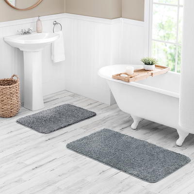 Clorox Anti-Microbial Cushioned Foam Bathtub Mat, White, 17 x 36