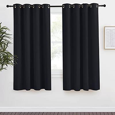 Black Window Curtain Efficient Thermal Insulated Drapes Panel Room