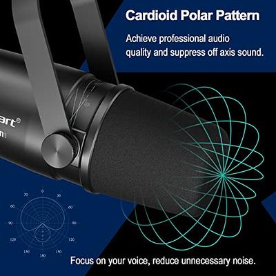 MAONO XLR Podcast Microphone, Cardioid Studio Dynamic Mic for Vocal  Recording, Streaming, Voice-Over, Voice Isolation Technology, Metal Mic,  Works for