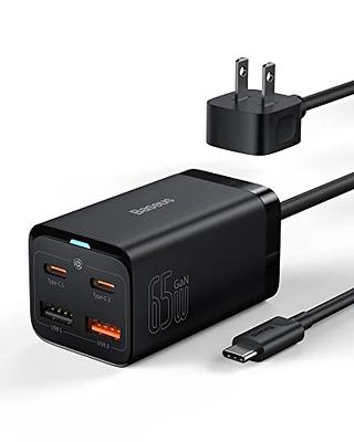 USB C Charger, Baseus 65W PD GaN3 Fast Wall Charger Block, 4-Ports
