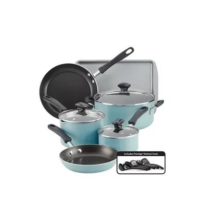 Farberware 15-Piece Cookware Set, Blue - Yahoo Shopping