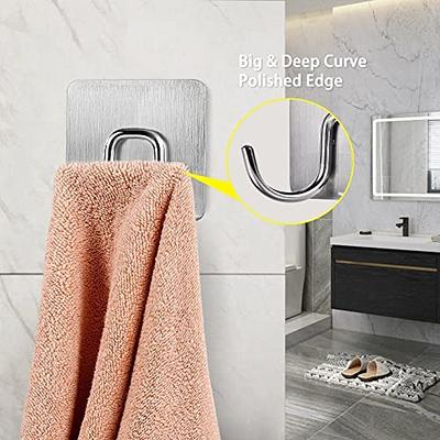 Renyqatt Towel Hooks for Bathrooms, Adhesive Towel Hooks, Shower Towel Hook,  Robe Hooks for Bathrooms, Stainless Steel 2 PCS - Yahoo Shopping