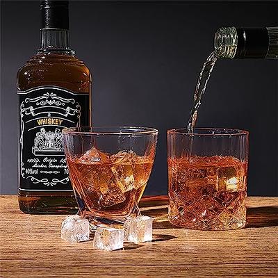 True Whiskey Glass & Ice Sphere Set, 2 Whiskey Tumblers, 1 Ice Sphere Mold,  Bourbon Glass Set, cool gadgets for men, ice mold, rocks glasses, cocktail